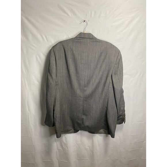 Lauren Ralph Lauren Mens Wool Herringbone Blazer Sport Coat Jacket Grey Size 44R - Picture 2 of 6